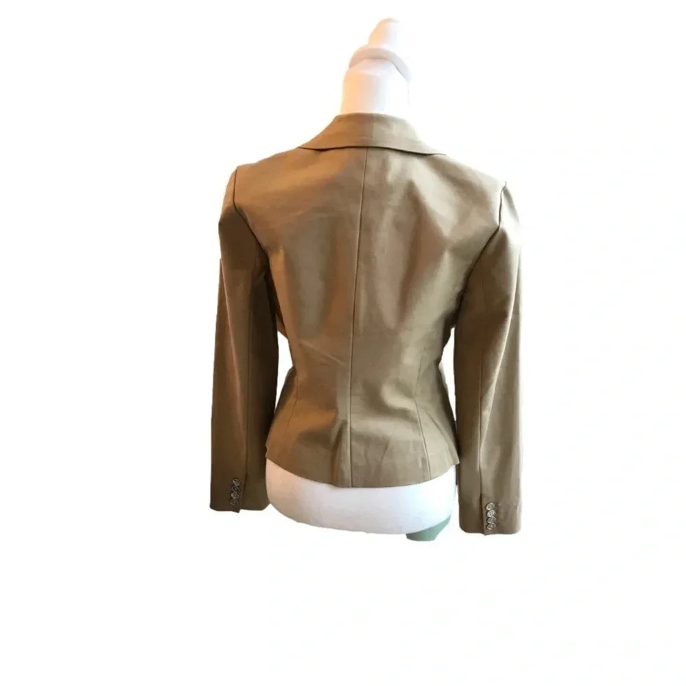 Chaps Tan Military Fitted Blazer Jacket Women’s Size Small